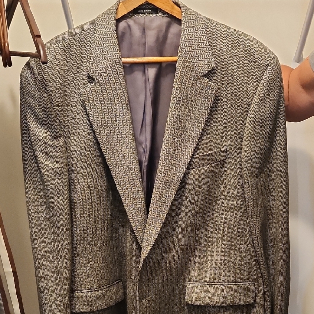 Chaps Gray Sport Coat with Notched Lapels